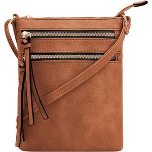 Womens Crossbody Purse Bag Shoulder Bag Multi Pocket Zipper Purse